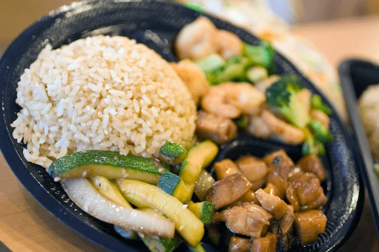Seasons of Japan hibachi chicken, vegetables and rice